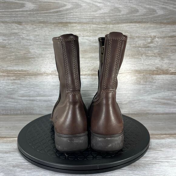 Timberland Women’s Waterproof Brown Leather Zip Up Ankle Boots Size 7 - Picture 4 of 8